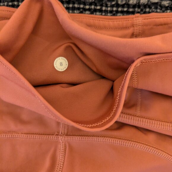 Lululemon Fast and Free Short 10" -- rust, Women's Sz 8 - Picture 12 of 16